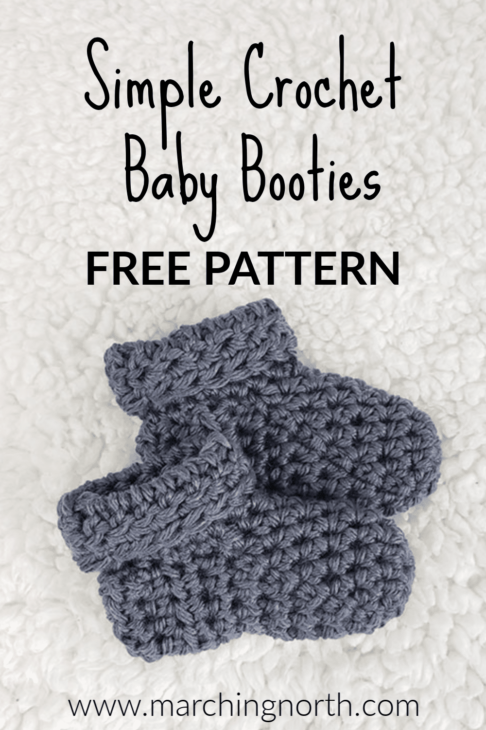 simple baby booties crochet pattern
