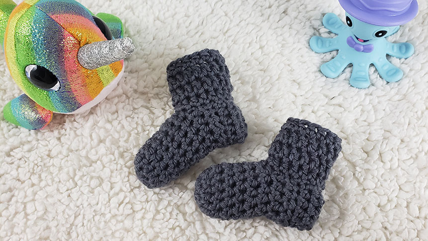 Tutorial Crochet Newborn Easy Socks 