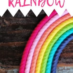 This is how I make a Giant Rainbow Wall Hanging with my Knitting