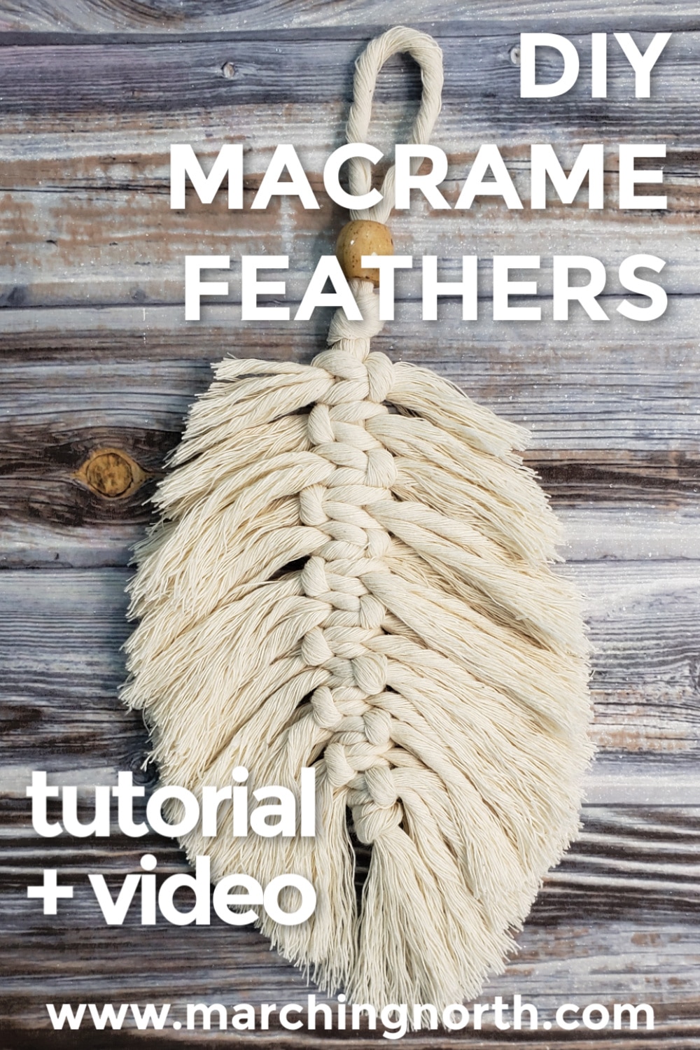 DIY Macrame Feather Tutorial Marching North