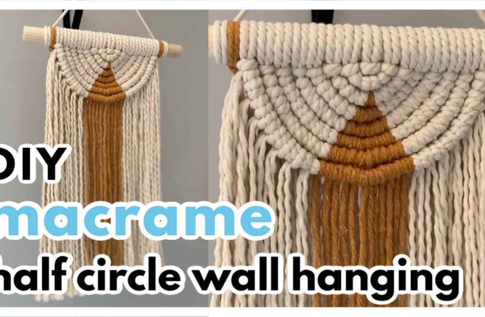 Two Color Macrame Half Circle Wall Hanging | Marching North