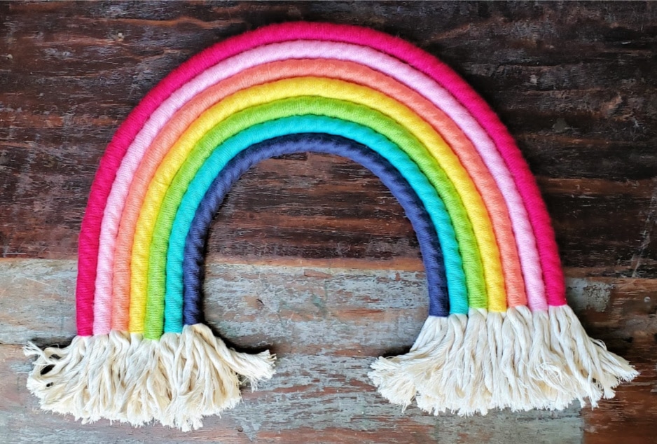 DIY Rainbow Wall Hanging Decor copy - Marching North