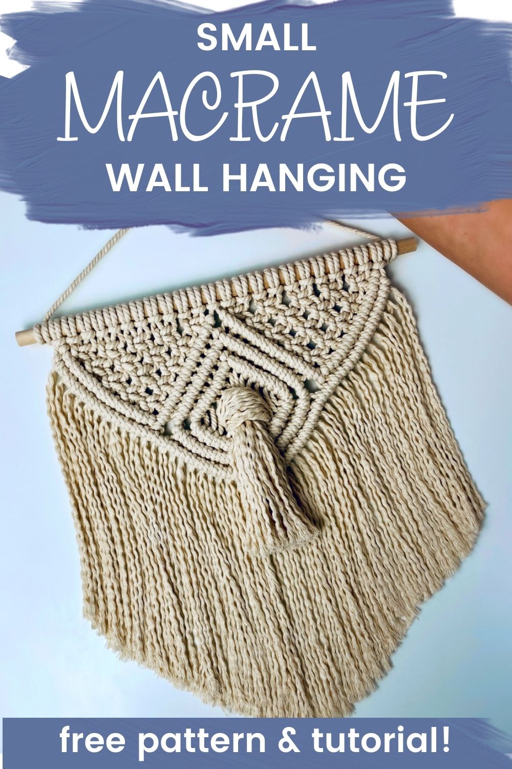 Adorable Small Macrame Wall Hanging (DIY) | Simple Free Pattern!