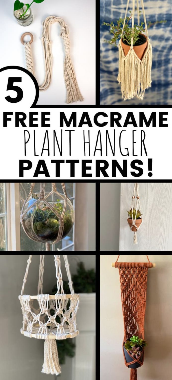 7 Easy And Free Macrame Plant Hanger Patterns with Tutorials Video 