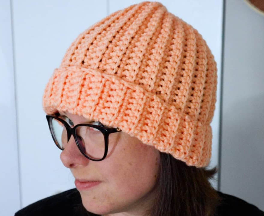 Easy Crochet Hat Pattern - Chunky Ribbed Beanie