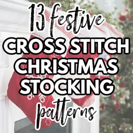 Cross Stitch Pattern Christmas Stocking PDF, Modern Counted Easy