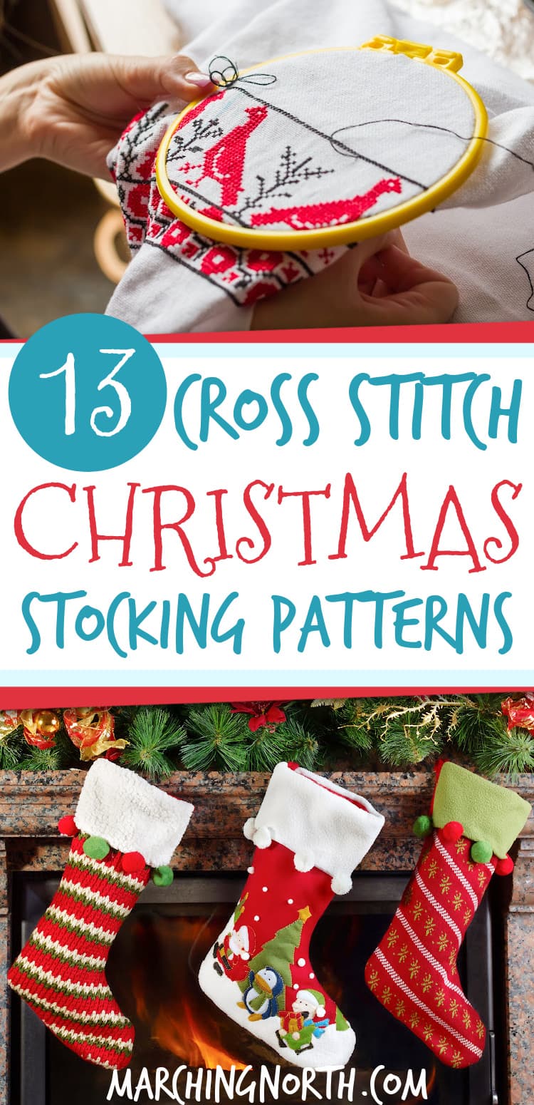 Counted Cross-Stitch Patterns - Cross Stitch Mini Christmas Stocking  Ornaments