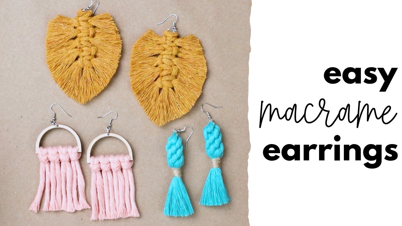 Macrame hoop store earrings tutorial