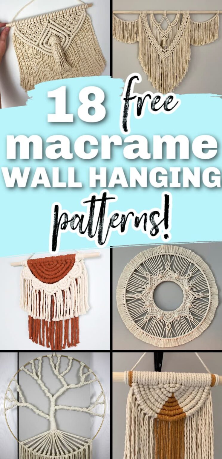 18 Free Macrame Wall Hanging Patterns (Beginner Friendly!)