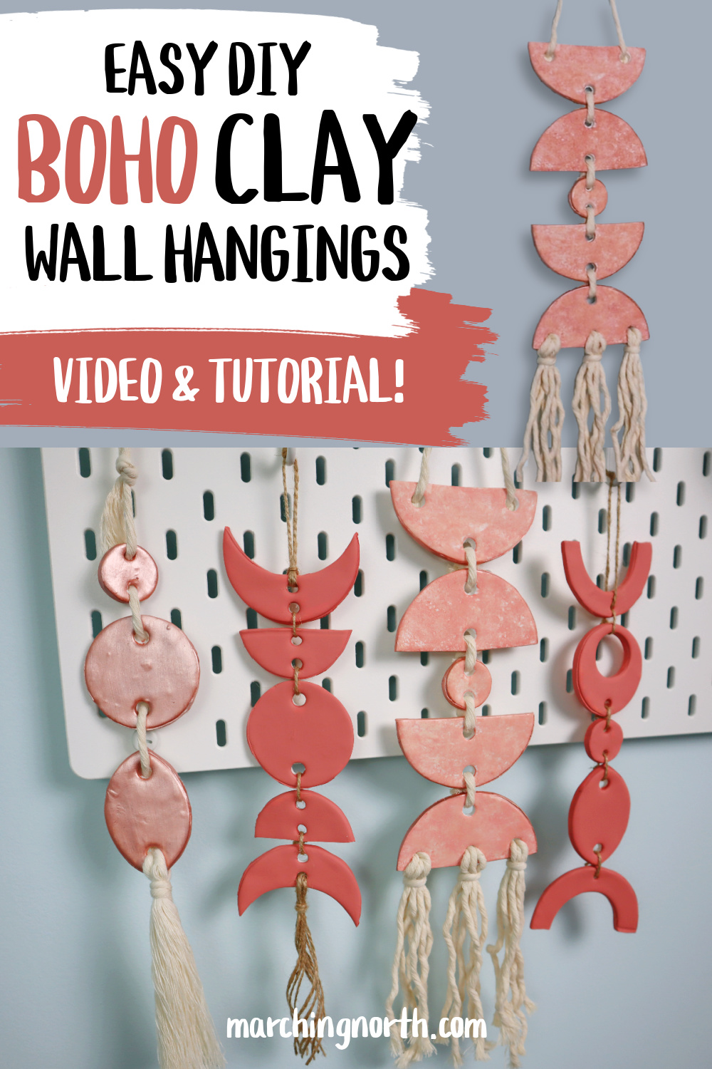 Boho Diy Clay Wall Hanging Different Designs To Try Marching North