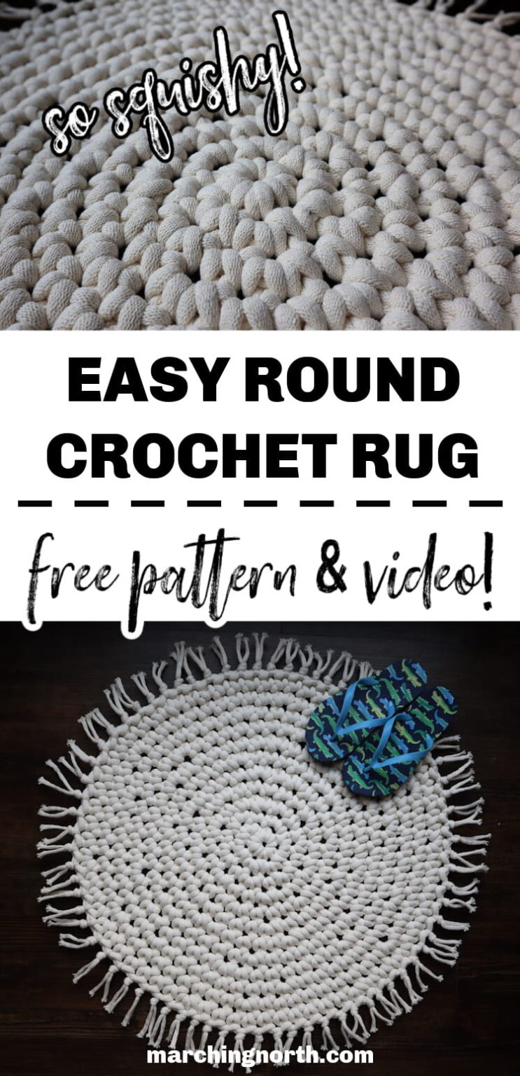 Easy Round Crochet Rug Pattern (Free!) and Video | Marching North