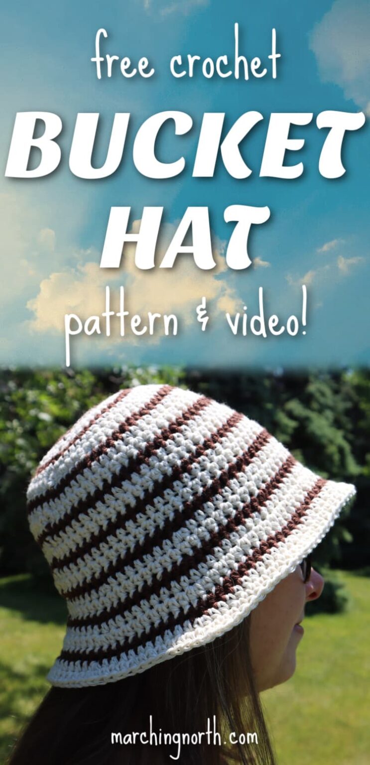 Easy Striped Crochet Bucket Hat (Free Pattern & Video!) | Marching North