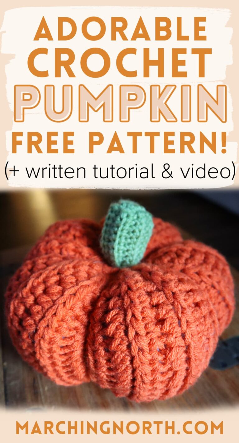 Cutest Crochet Pumpkin Free Pattern (Tutorial + Video!) | Marching North