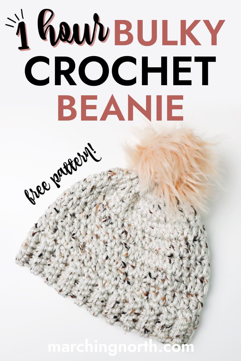 HOUR Bulky Crochet Beanie Hat (Free Pattern!) Marching