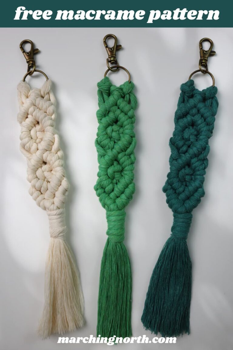 DIY Macrame Diamond Keychain (Free Pattern & Video!) | Marching North