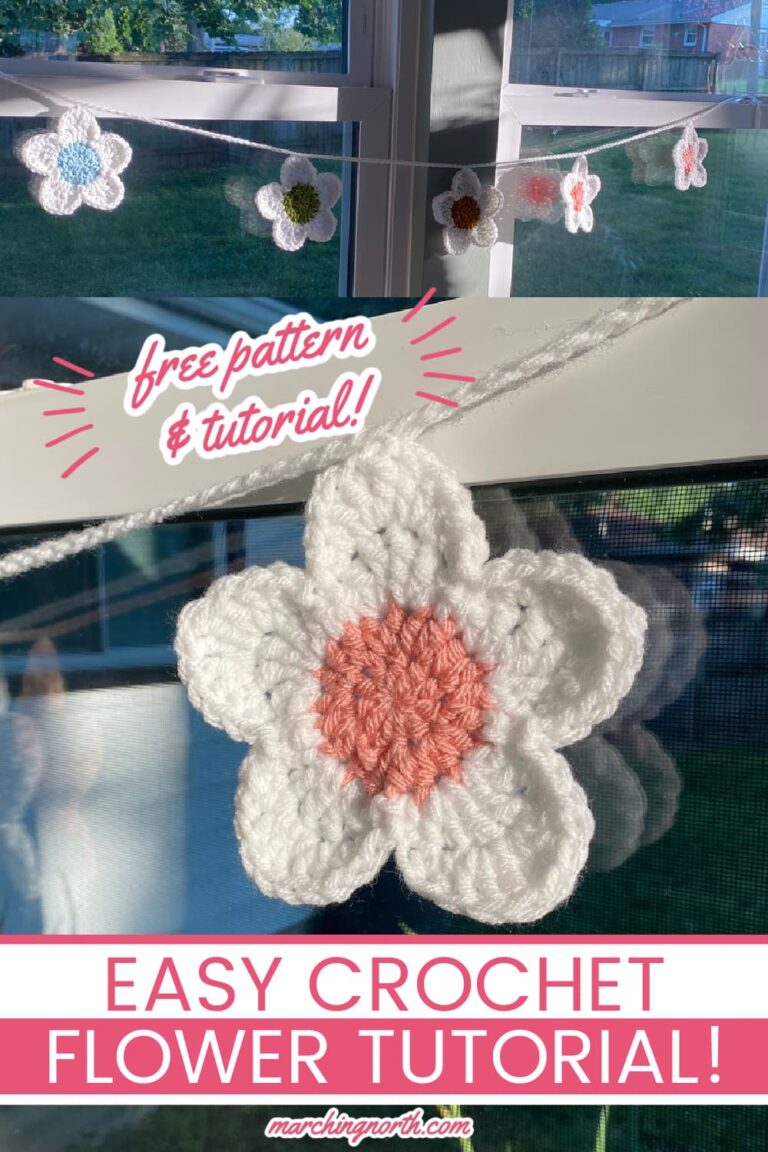 Make a Cute and Easy Crochet Flower (Free Pattern!) | Marching North