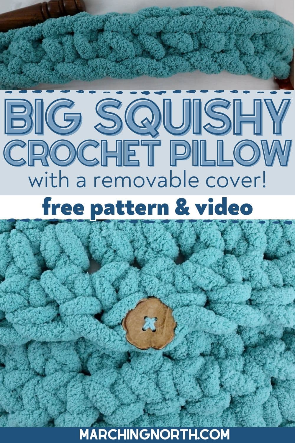 Cozy Free Crochet Pillow Cover Pattern (Removable!)