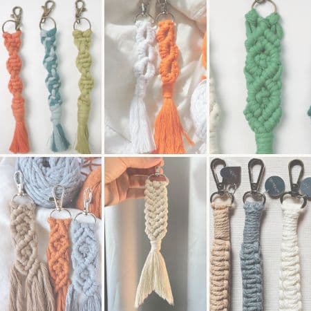 featured image for macrame keychains post