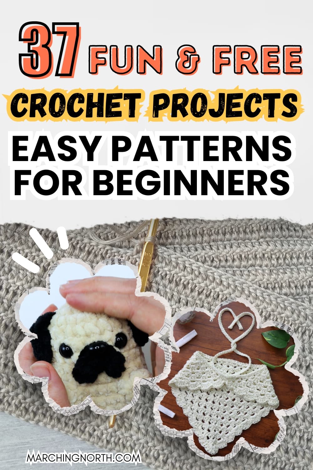 Pinterest pin for fun crochet patterns roundup