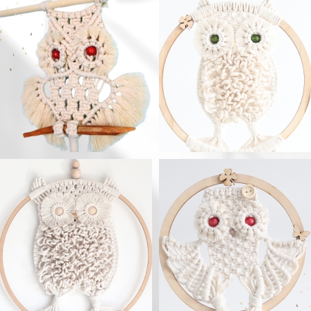featured image for macrame owl pattern roundup