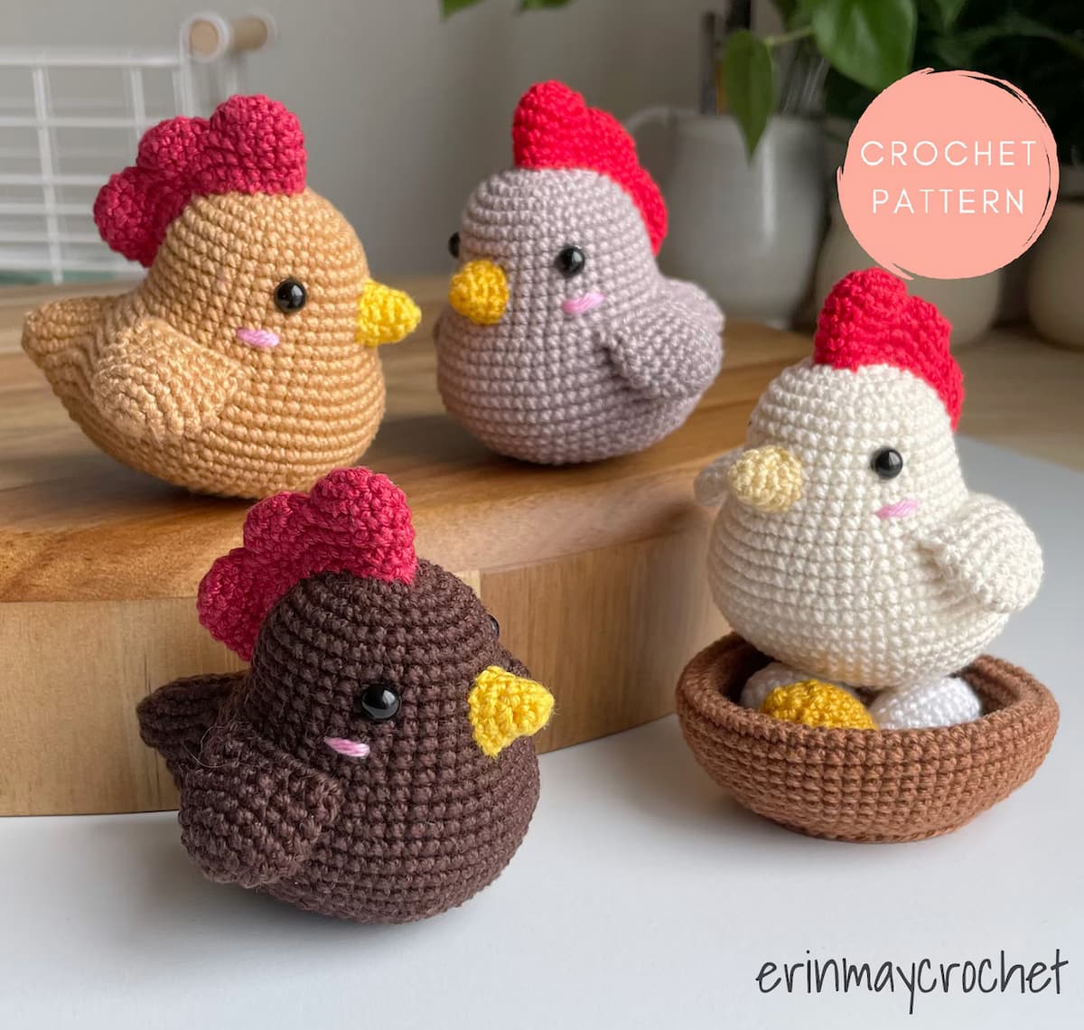 19 Crochet Chicken Patterns: Cute and Easy Tutorials! | Marching North