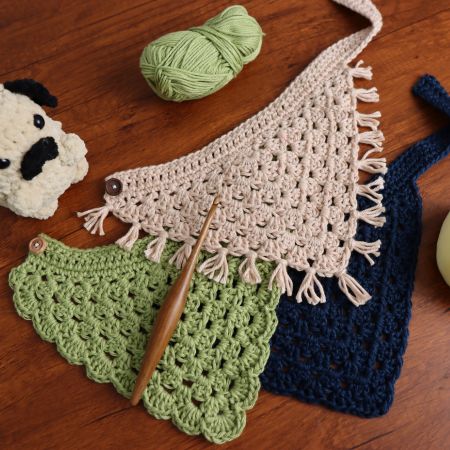 featured image for crochet dog bandana post