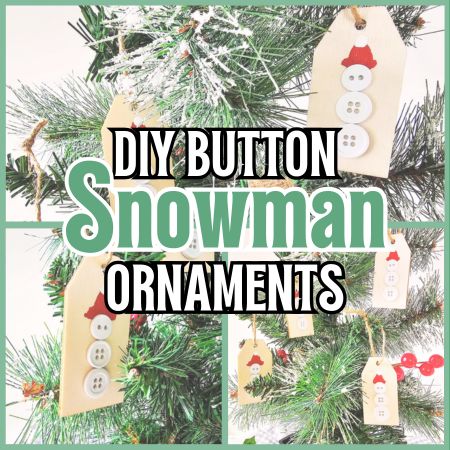 DIY Button Snowman Ornaments Featured Image