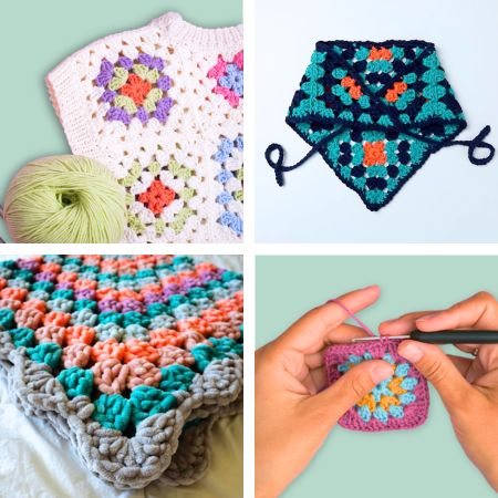 featured image for granny square project ideas post