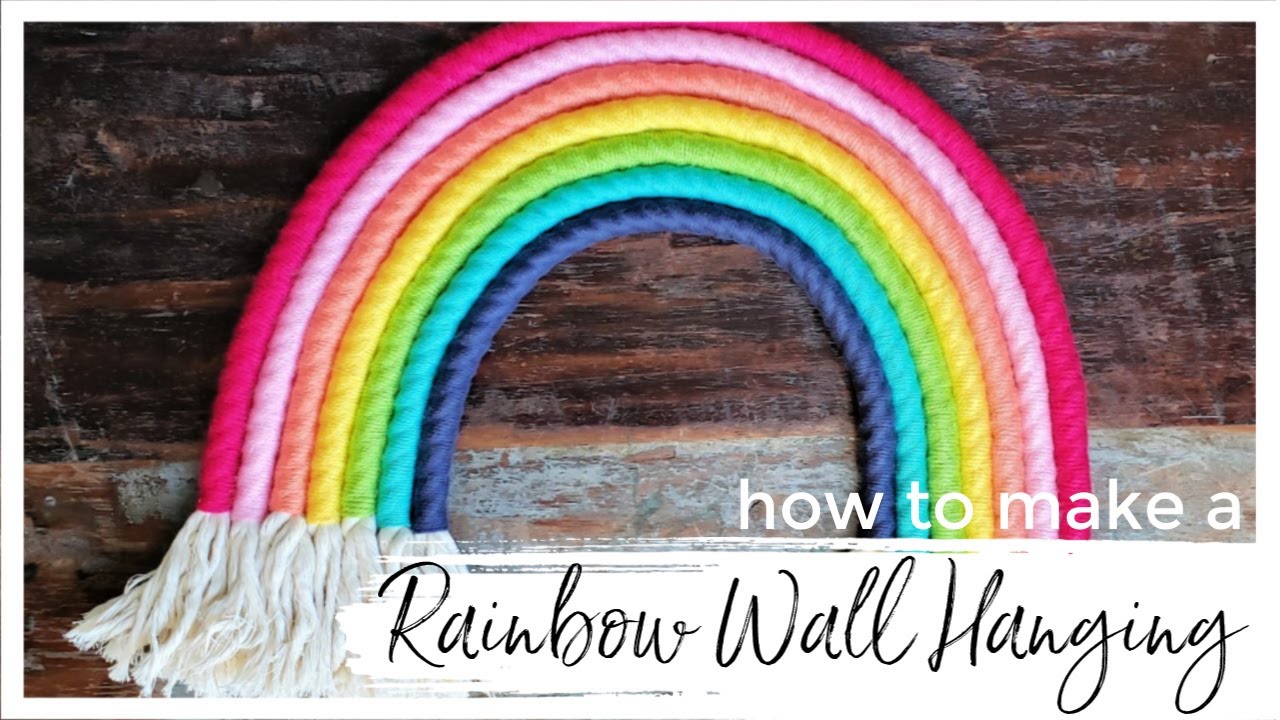 How to Make a DIY Rainbow Wall Hanging | Tutorial + Video | Marching North